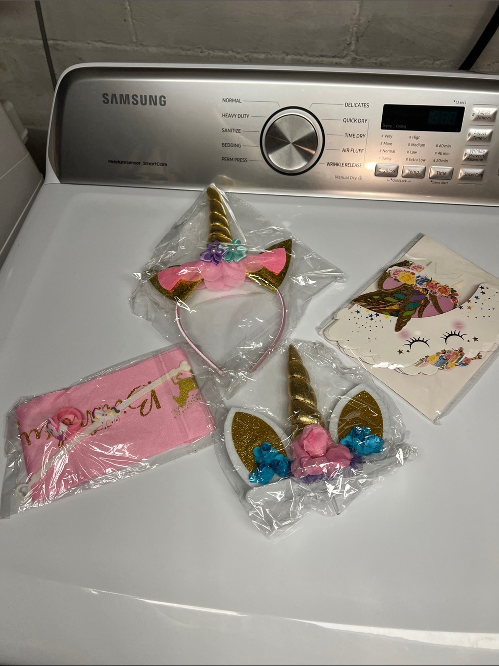Unbranded Kids Pink Unicorn Headband and Party Set